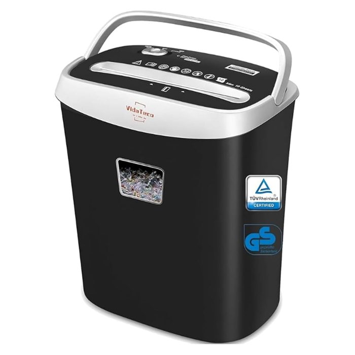 VidaTeco Paper Shredder, 10-Sheet Cross Cut
