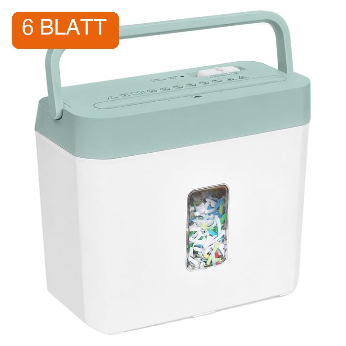 VidaTeco Paper Shredder, 6-Sheet Cross Cut