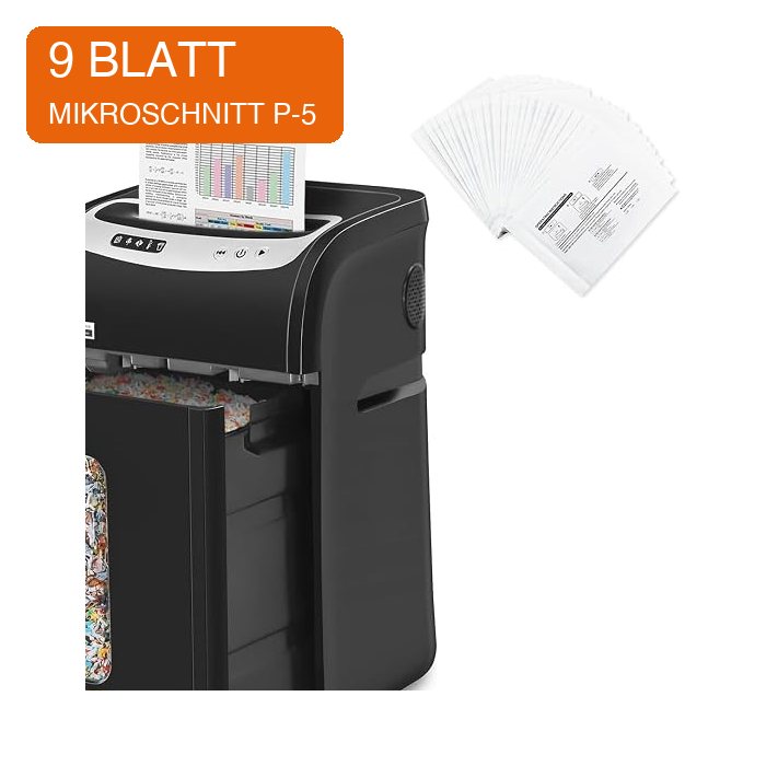 VidaTeco Paper Shredder, 9-Sheet Micro Cut