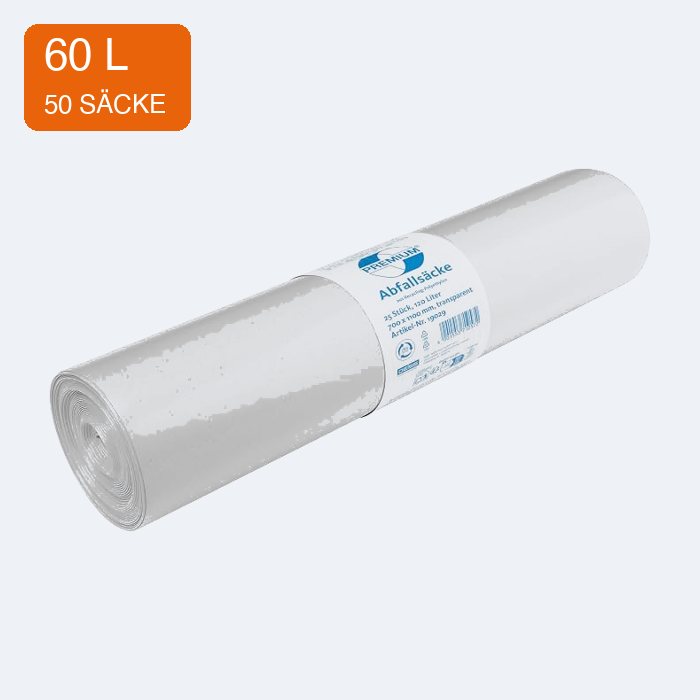 VidaTeco Abfallsäcke 60 L, 50 Stück