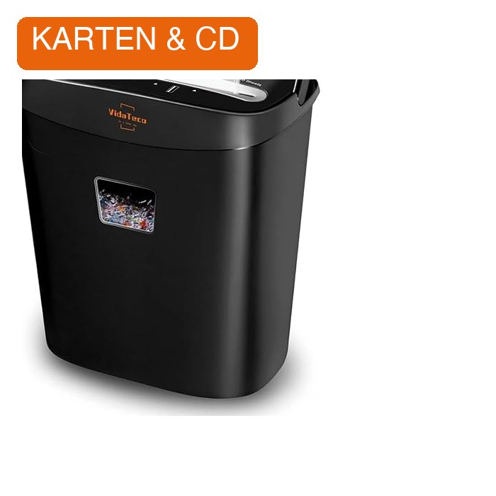 VidaTeco Karten- & CD-Schredder kompakt